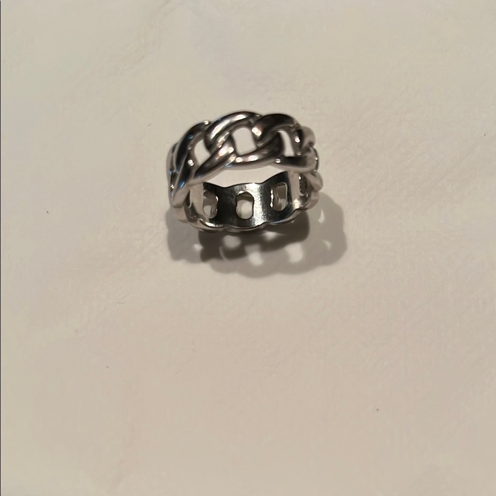 Silver Chain Link Ring - image 6